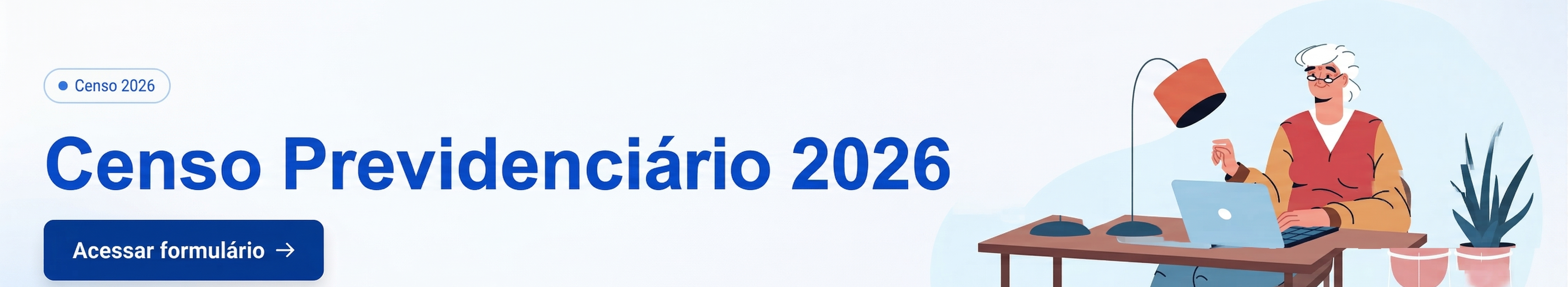 Banner informativo sobre o Censo Previdenciario